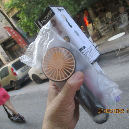 Hoomei handheld fan new with floor stand and bonus gift