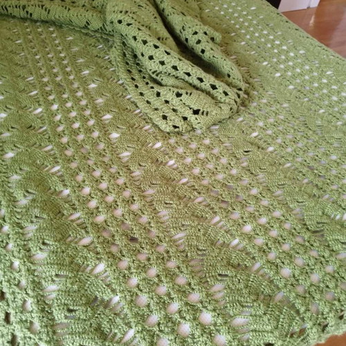 Knitted wool blankets handmade, like new, pack of 2, 130x210 cm