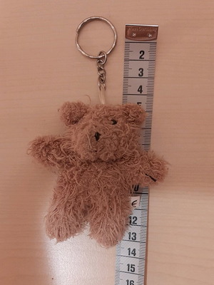 Bear keychain like new, beige