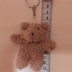 Bear keychain like new, beige