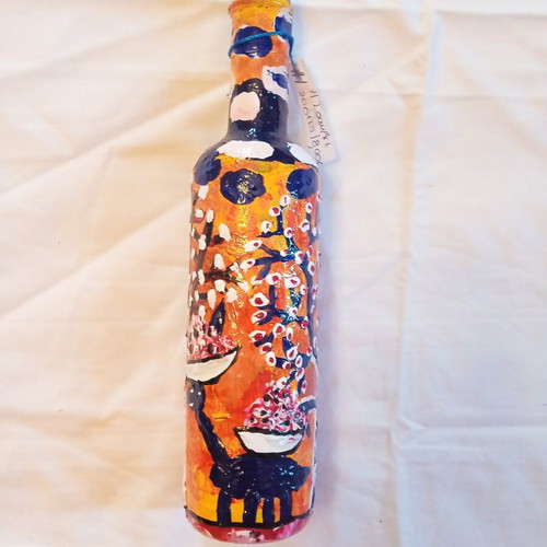 Glass Bottle Summer Time Ioanart handmade, new
