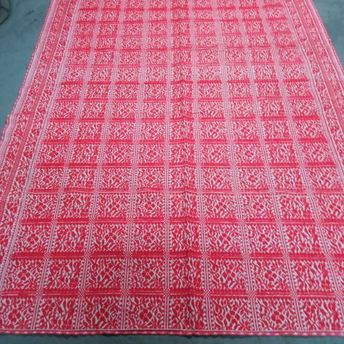Traditional wool blanket large new red with white