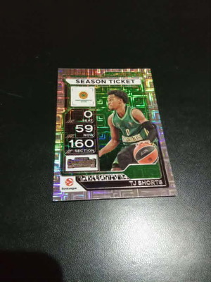 TJ Shorts Panathinaikos BC 2025-26 Panini Contenders EuroLeague card like new