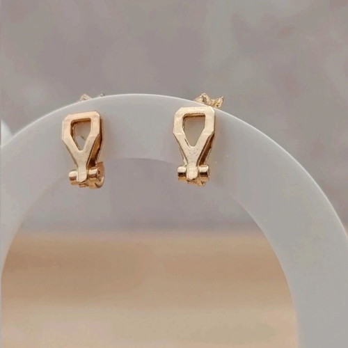 Strawberry Clip-On Earrings new, red and gold