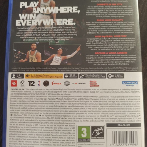 2K25 PS5 game
