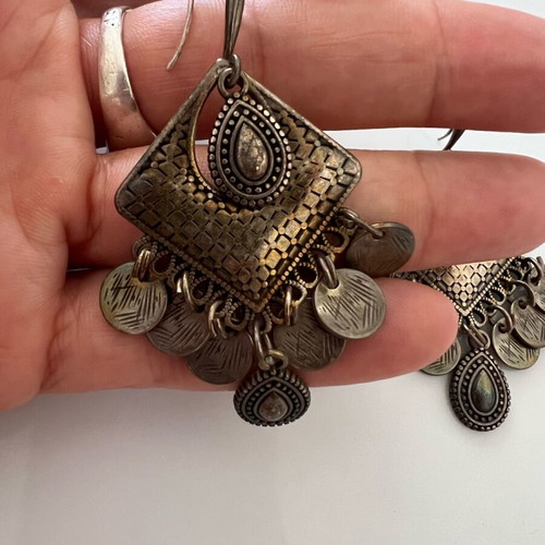 Boho earrings used, silver