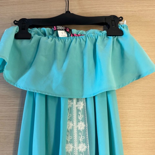 My Moo maxi off-shoulder dress turquoise M, new with tag