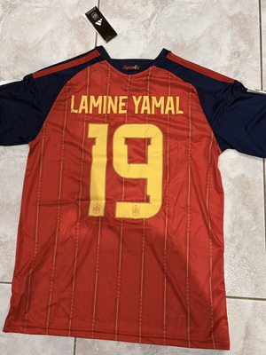 Lamine Yamal Spain home jersey used, size large