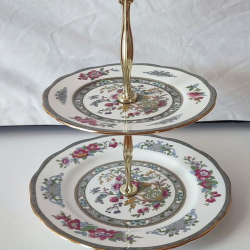 Royal Albert Tree of Kashmir 2-tier cake stand, Fine Bone China