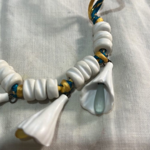 Necklace and earrings set handmade, used, multicolor