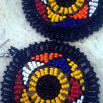 Handmade earrings new with colorful beads from Africa