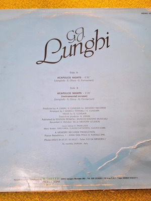 G.J. Lunghi Acapulco Nights 12' βινύλιο μεταχειρισμένο, ηλεκτρονική