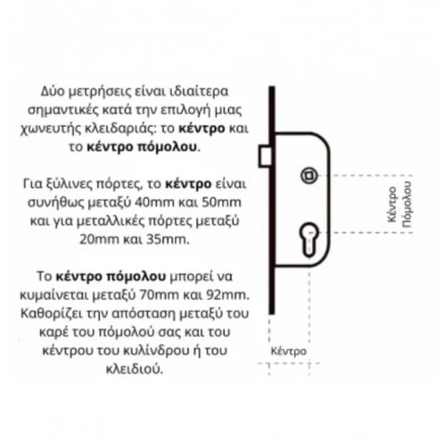 Entrance lock for wooden door with 4 bolts 50x85mm new
