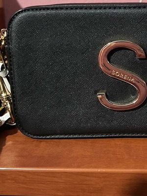 Τσάντα χιαστί Sorena Handmade σαν καινούργιο, μαύρο και άσπρο