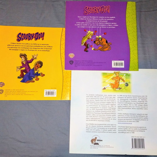 Children's books used Scooby Doo! and Tina and Dina play football