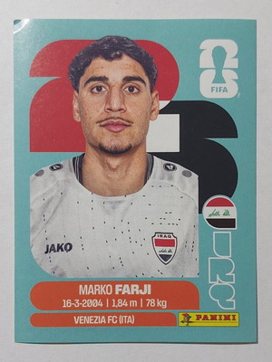 FIFA World Cup 2026 Sticker Marko Farji Iraq new