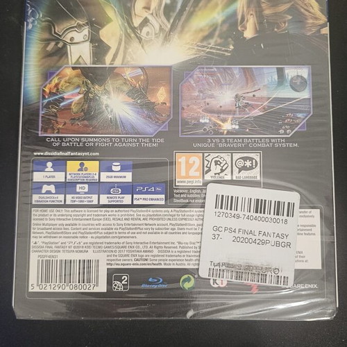 Dissidia Final Fantasy NT Special Steelbook Edition new for PS4