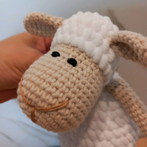 Amigurumi doll lamb 27 cm new, handmade knitted