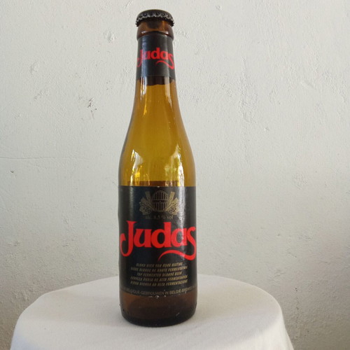 Judas Belgian collectible beer bottle