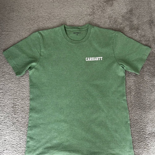 Carhartt Short Sleeve University Script T-Shirt like new, green, size M