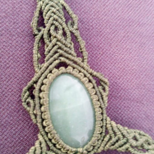 Handmade bracelet with natural aventurine stone and energy crystal