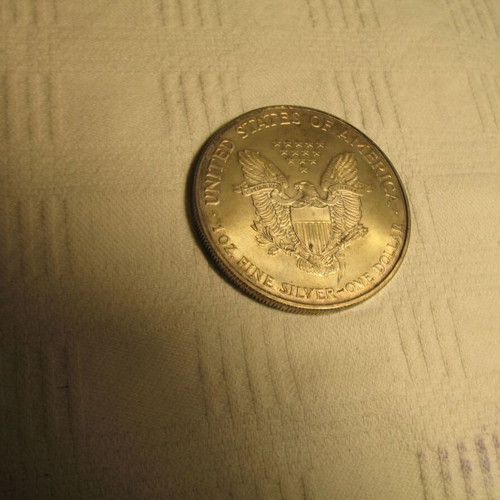 Silver Eagle Dollar 1998 new, 1 oz 0.999 silver