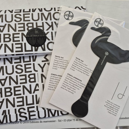 Travel tags set of 2 new from Benaki Museum Ghikas exhibition