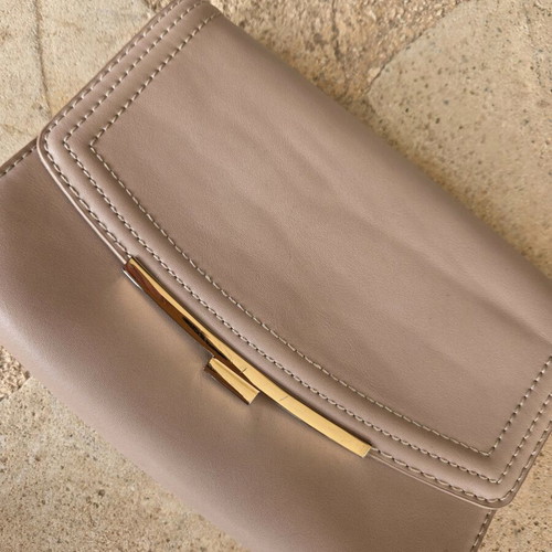Aldo nude clutch bag used with gold-tone detail