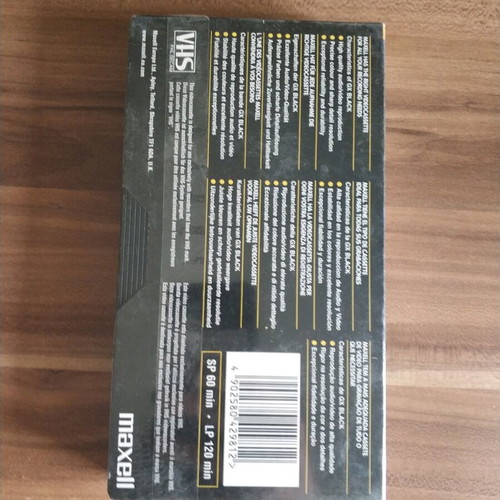 Maxell GX Black 60 VHS cassette sealed, unused