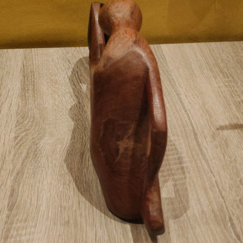 Wooden table sculpture like new, sturdy construction