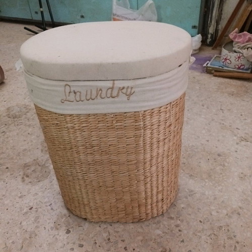 Wicker laundry basket new