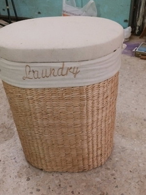 Wicker laundry basket new