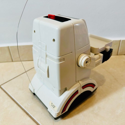 Vintage TOMY 1985 Chatbot Robot toy used with remote and tray