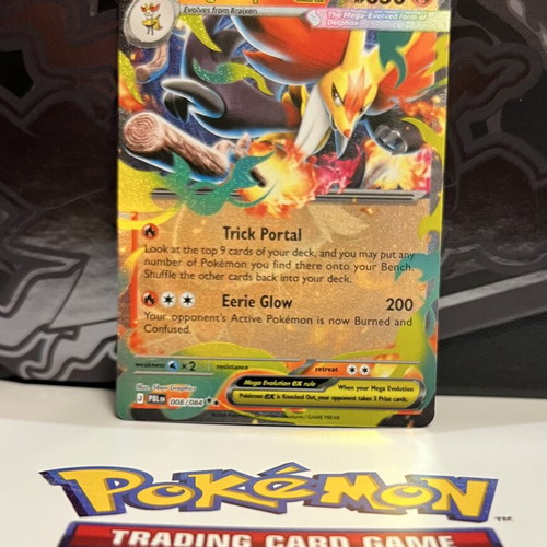 Mega Delphox Ex Pokémon TCG card like new, double rare