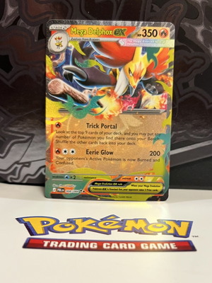 Mega Delphox Ex Pokémon TCG card like new, double rare