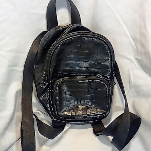 Zara Mini Backpack black croc-effect like new