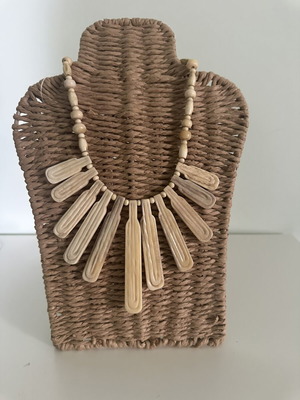 Vintage Statement Boho κολιέ φυσικό υλικό, σαν καινούργιο