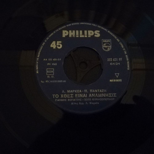 Giannis Vogiatzis Ti Skandalo / To Hthes Einai Anamnisis 7" Single used, laiko