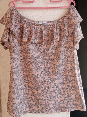 Μπλούζα Plush Size Floral Σάπιο Μήλο Ροζ 2/3XL 52/54 Νέα