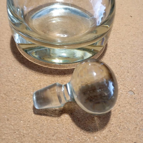 Crystal carafe like new, Bohemian, modern design