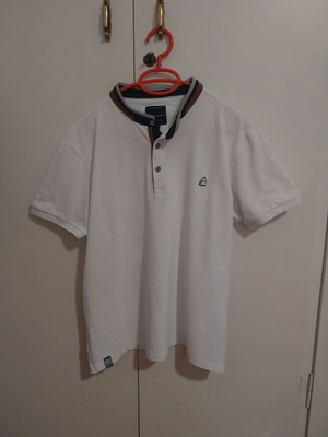 Beneto Maretti Polo Shirt XL like new, white, mao collar