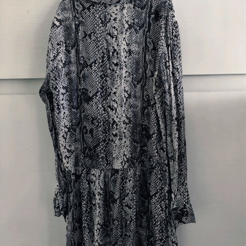 Stradivarius Mini Dress with Snake Print, Size L, Like New