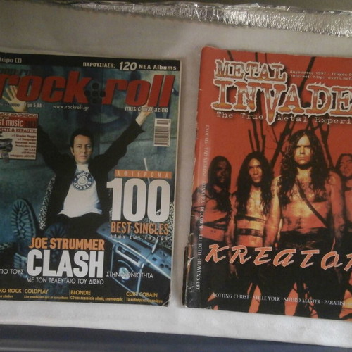 Metal magazines used, pack of 8, rock and metal themes