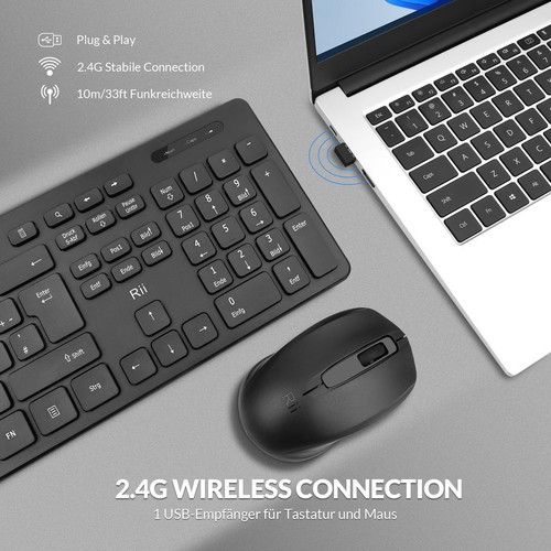 Rii wireless keyboard and mouse set new
