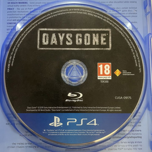Days Gone PS4 game like new, action adventure