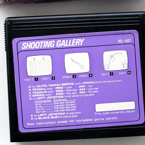 Videogame cassette Poppy Hanimex Arcadia Shooting Gallery PC-507 new