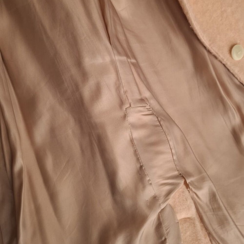 Mango Suit mohair coat, pastel pink, oversized, made to measure