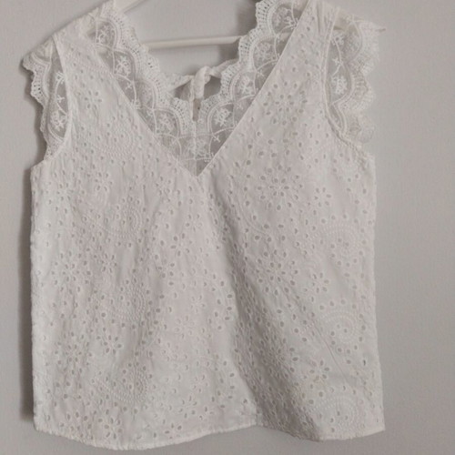 Samantha women's lace blouse like new, white, size M