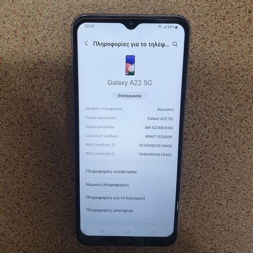 Samsung A22 5G 64GB 4GB used smartphone with NFC and dual SIM