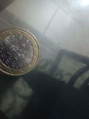 Portugal 1 euro coin used, normal circulation